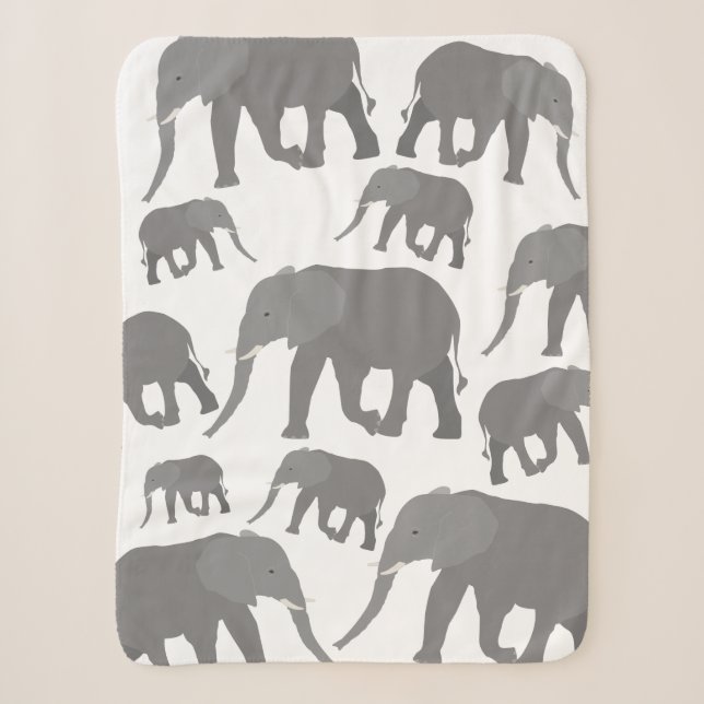 Elefantendesign Sherpadecke (Vorderseite)