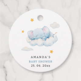 Elefantendusche, Babydusche Geschenkanhänger