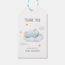Elefantendusche, Babydusche Geschenkanhänger