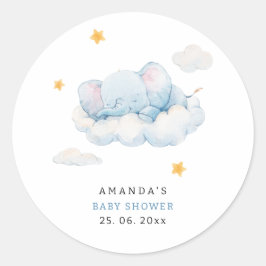 Elefantendusche, Babydusche Runder Aufkleber