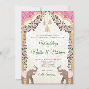 Elefanteneinladungen & Hindu-Hochzeiten Einladung
