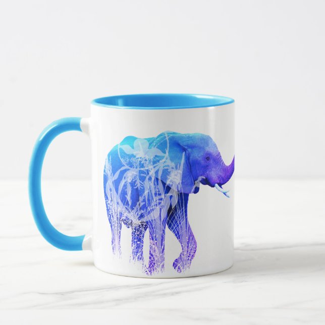 ElefantenElefanten der digitalen Kunst Tasse (Links)