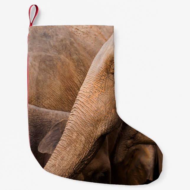 Elefantenfamilie: Majestic Wildlife Kleiner Weihnachtsstrumpf (Vorderseite)