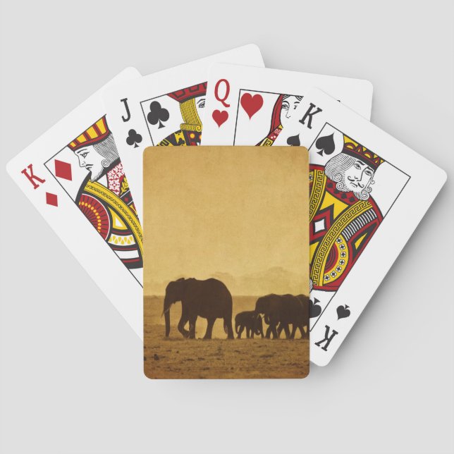 Elefantenfamilie Spielkarten (Rückseite)