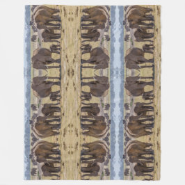 Elefantenfamilienwandern Fleecedecke