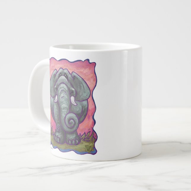 Elefantengeschenke und Zubehör Jumbo-Tasse (Vorderseite Links)