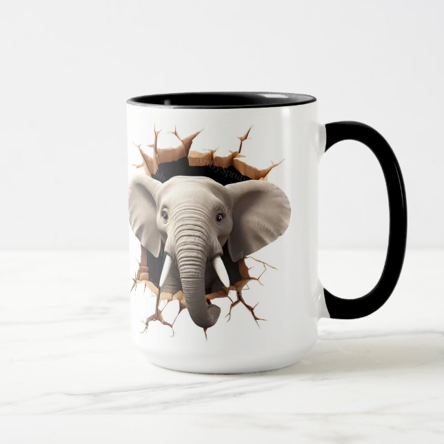 Elefantenhintergrund ausschneiden tasse (Rechts)