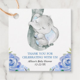 Elefantenjunge Babydusche Geschenkanhänger