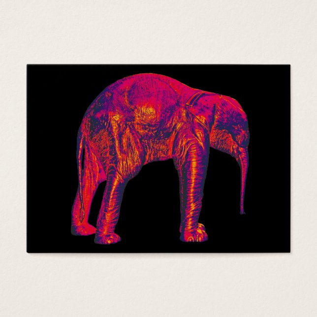Elefantenkalb, rot/rosa, schwarz (Vorderseite)
