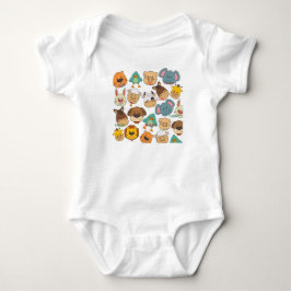 Elefantenkaninchen Weiße Kühe Baby Strampler