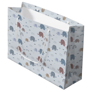 Elefantenkinderzimmer-Muster Große Geschenktasche Geschenktüte