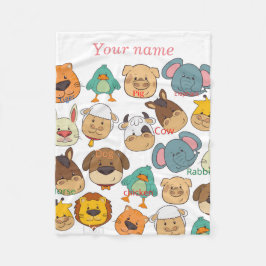 Elefantenkuh, weiße Kinder Fleecedecke