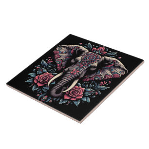 Elefantenkunst Fliese