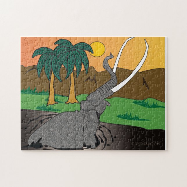 ELEFANTENLEBENS-PUZZLE (Horizontal)