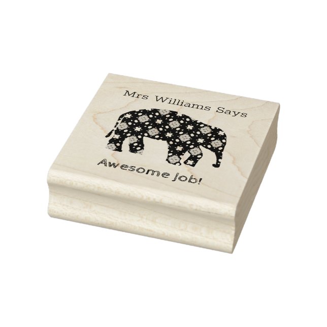 Elefantenlehrer belohnen Gummi-Briefmarke Gummistempel (Stempel)