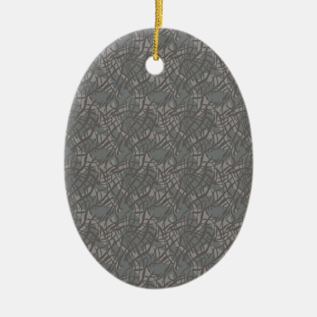 Elefantenmuster Keramik Ornament (Vorne)