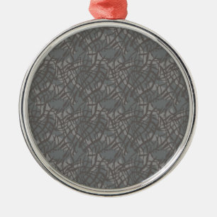 Elefantenmuster Silbernes Ornament