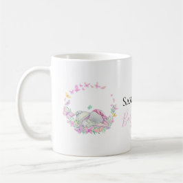 Elefantenrosa Schmetterlinge Kaffee Tasse