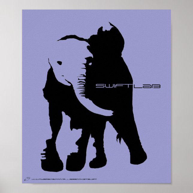 Elefantenschatten, Vogel Head Blank, schnell, Labr Poster (Vorne)