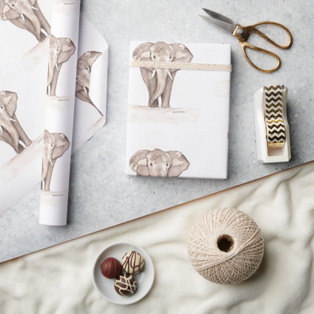 Elefantenschmuck Geschenkpapier (Basteln)