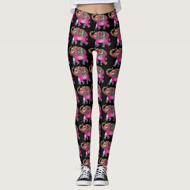 Elefantenschmuck-Leggings Leggings (Vorderseite)