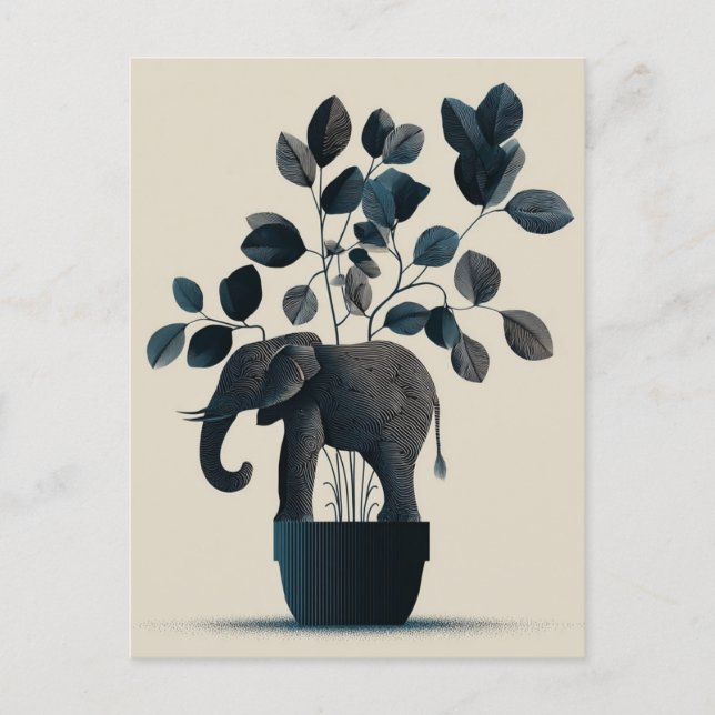 ELEFANTENVASE #1 POSTKARTE (Vorderseite)