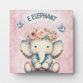 Elefantes Kinderzimmer: Adorable Décor Wall Art Fotoplatte