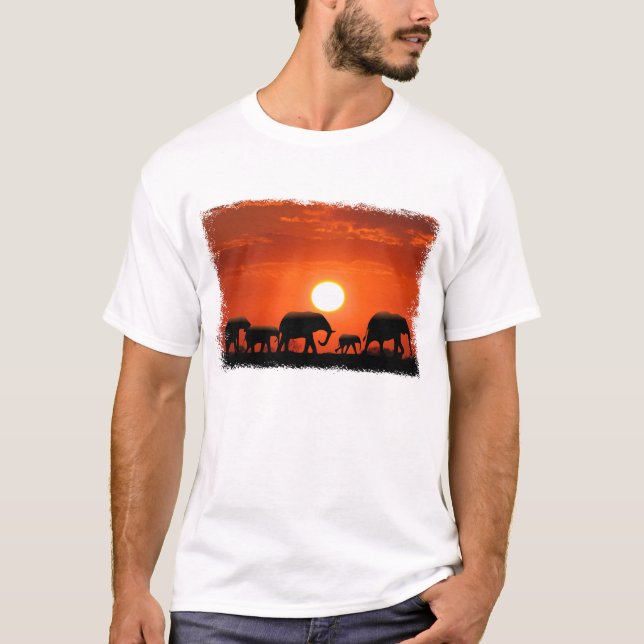 Elefantfamilie T-Shirt (Vorderseite)