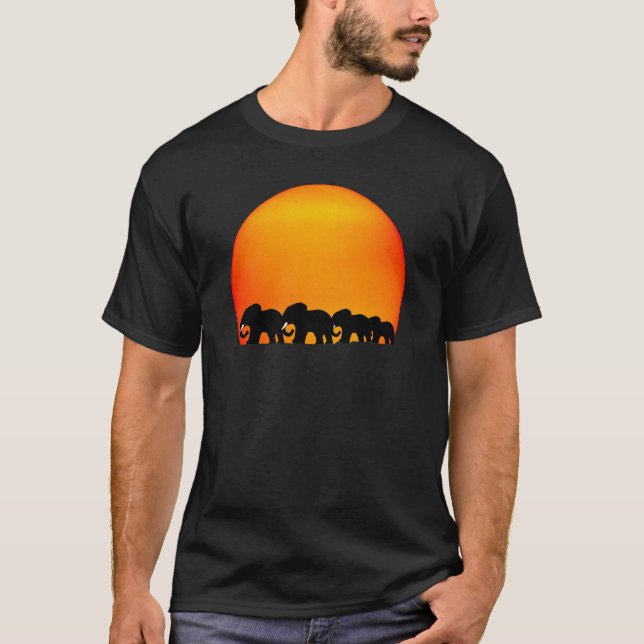 Elefantsonnenaufgang-T - Shirt (Vorderseite)