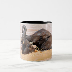 Elefantwasserwelt Zweifarbige Tasse