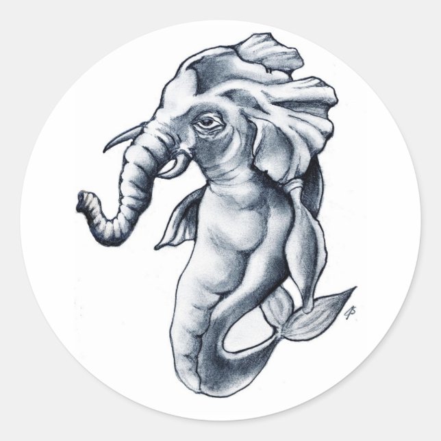 Elefisgerald030_copy Runder Aufkleber (Vorderseite)
