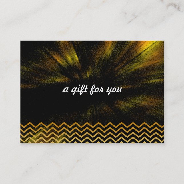 Elegan Gold Chevron Salon et certificat cadeau Spa (Devant)