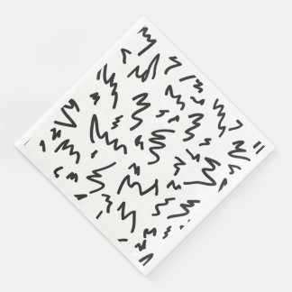 Elegan modern schwarz-weiß serviette