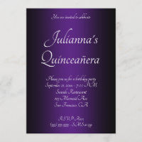 EleganBlack und Royal Lila Ombre Quinceañera