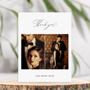 EleganBlack Vielen Dank, dass Sie Script Foto Hoch Postkarte