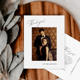 EleganBlack Vielen Dank, dass Sie Script Foto Hoch Postkarte