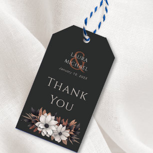 EleganBlack Vielen Dank, Tag Floral Geschenkanhänger