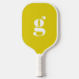 EleganBold Mit Monogramm Initial Citrine Yellow Pickleball Schläger