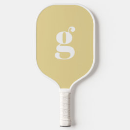 EleganBold Mit Monogramm Initial Marzipan Yellow Pickleball Schläger