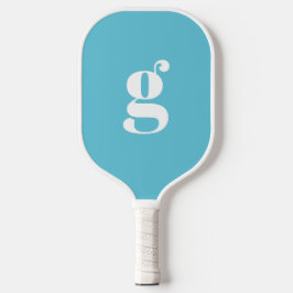 EleganBold Mit Monogramm Initial Medium Turquoise Pickleball Schläger