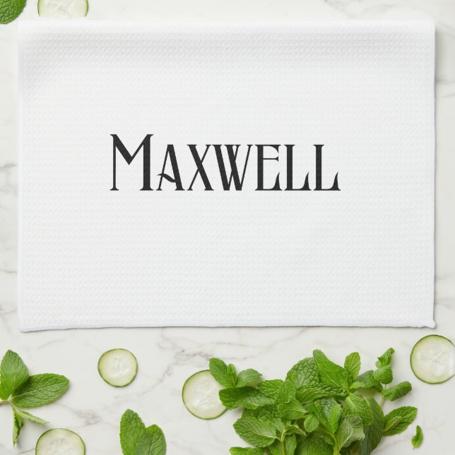 EleganBold Personalisierter Familienname Geschirrtuch (Gefaltet)