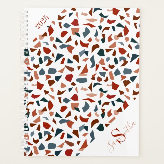 Eleganbraun Monogram Planer (Vorderseite)