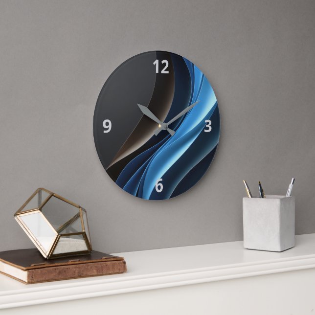 Élégance Abstraite - Horloge personnalisable - Arr (Bureau)