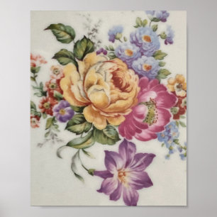 Élégance : Affiche inspirée de la porcelaine