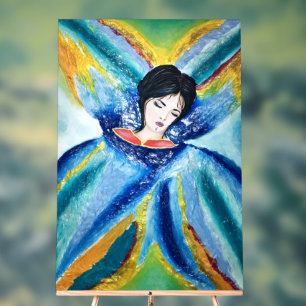 Élégance Ailée - peinture Abstraite de Femme
