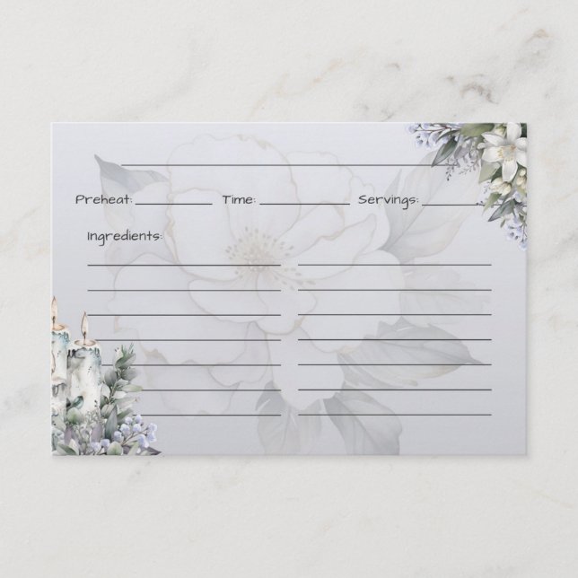 Elegance Basic Recipe Card Begleitkarte (Vorderseite)