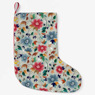 Elegance Blooms: Vintager Hintergrund Kleiner Weihnachtsstrumpf
