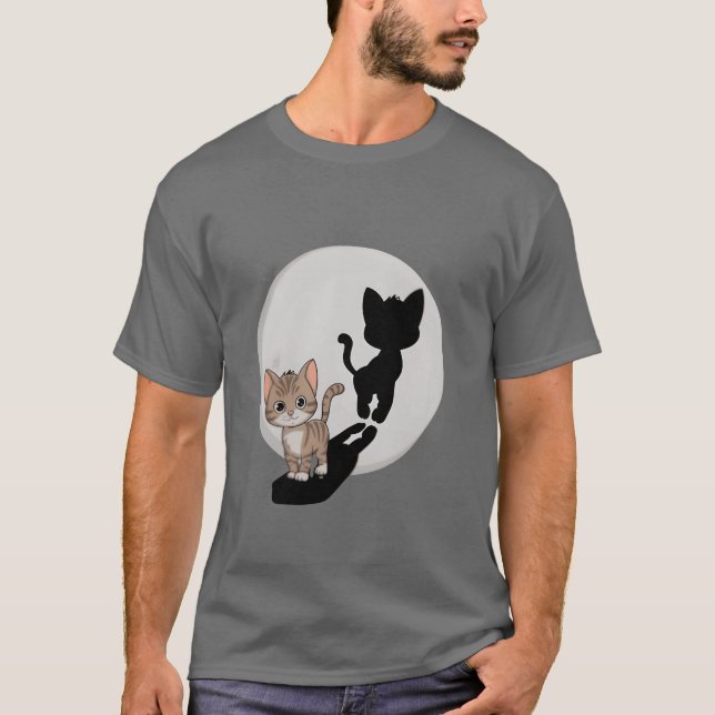 Elegance Cat witzig T-Shirt (Vorderseite)