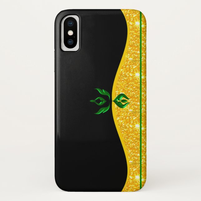 Elegance Classic in Schwarz Case-Mate iPhone Hülle (Rückseite)