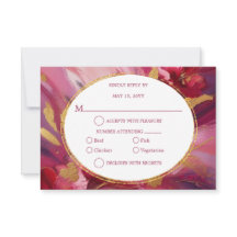 Élégance contemporaine : Fuchsia Pink Gold RSVP